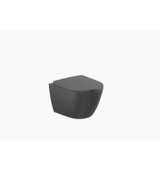ONA Miska WC podwieszana Rimless CPT 48 cm CZARNY MAT ONA BLACK Roca (A346688080)
