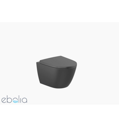 ONA Miska WC podwieszana Rimless CPT 48 cm CZARNY MAT ONA BLACK Roca (A346688080)