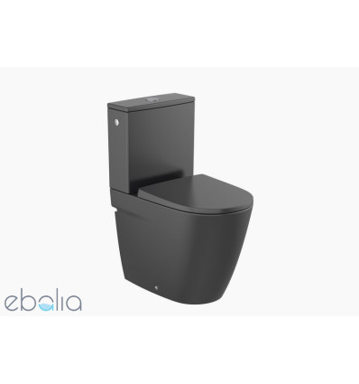 ONA Miska WC do kompaktu Rimless 60 cm przyścienna BTW, o/podwójny, CZARNY MAT ONA BLACK Roca (A342688080)
