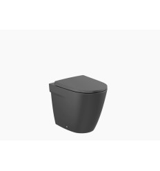 ONA Miska WC stojąca przyścienna Rimless 53 cm CZARNY MAT ONA BLACK Roca (A347687080)