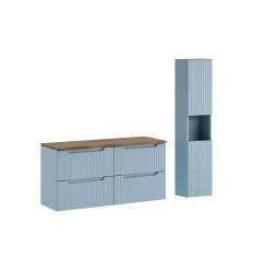 Zestaw meblowy 120cm z blatem i szafką wysoką Nova Denim Comad (SET-NOD B NAT CASELLA 120CM S HC)