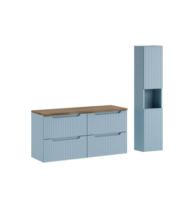 Zestaw meblowy 120cm z blatem i szafką wysoką Nova Denim Comad (SET-NOD B NAT CASELLA 120CM S HC)