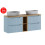 Zestaw meblowy 140cm z blatem i umywalką nablatową Anna Nova Denim Comad (SET-NOD B OAK 140CM S UN ANNA)