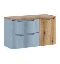 Zestaw meblowy 100cm z blatem i szafką z koszem na pranie Nova Denim Comad (SET-NOD B OAK 100CM S LB)