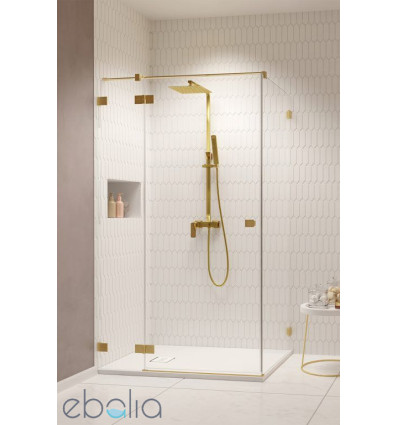 Kabina prysznicowa 80x70 Essenza Pro 8 Brushed Gold KDJ Radaway (10480512-01-01L + 10520245-99-01L + 10540070-01-01)