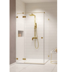 Kabina prysznicowa 120x75 Essenza Pro 8 Brushed Gold KDJ Radaway (10480812-01-01L + 10520345-99-01L + 10540075-01-01)