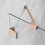 Kabina prysznicowa 80x70 Essenza Pro 8 Brushed Copper KDJ Radaway (10480512-01-01R + 10520245-93-01R + 10540070-01-01)