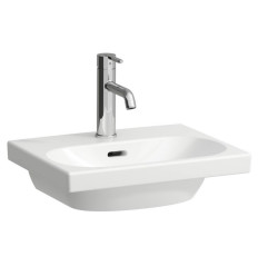 Mała umywalka ścienna 45x34 powłoka LCC z otworem na baterie LUA Laufen pro (H8150814001041)
