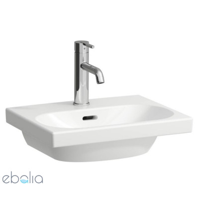 Mała umywalka ścienna 45x34 powłoka LCC z otworem na baterie LUA Laufen pro (H8150814001041)