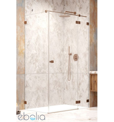 Kabina prysznicowa 80x70 Essenza Pro 8 Brushed Copper KDJ Radaway (10480512-01-01R + 10520245-93-01R + 10540070-01-01)