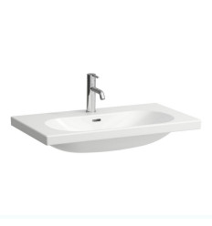 Umywalka ścienna 80x46 powłoka LCC, z otworem na baterie LUA Laufen pro (H8100874001041)