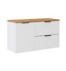 Zestaw meblowy 100cm z blatem i szafką z koszem na pranie Adel White Comad (SET-ADW B WOTAN 100CM LB)