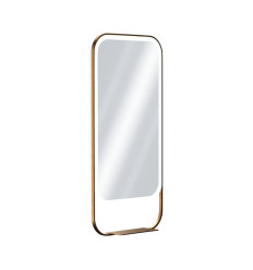 Mila Light lustro łazienkowe 100x50 cm z półką, oświetlenie LED mata grzewcza, miedziany Excellent (DOEX.ML100.050.CB)