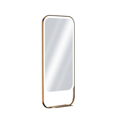 Mila Light lustro łazienkowe 100x50 cm z półką, oświetlenie LED mata grzewcza, miedziany Excellent (DOEX.ML100.050.CB)
