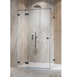 Kabina prysznicowa 80x70 Essenza Pro 8 Brushed GunMetal KDJ Radaway (10480512-01-01L + 10520245-92-01L + 10540070-01-01)