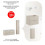 Zestaw meblowy 120 cm z umywalką Lava i szafką wysoką Dalia Cashmere Comad (SET-DC 120CM UM. LAVA HC)