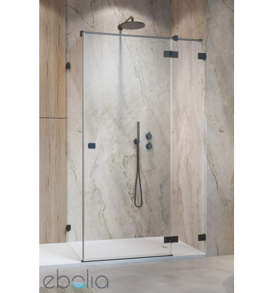Kabina prysznicowa 80x70 Essenza Pro 8 Brushed GunMetal KDJ Radaway (10480512-01-01R + 10520245-92-01R + 10540070-01-01)