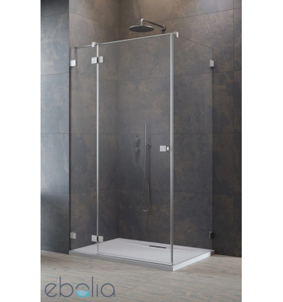 Kabina prysznicowa 80x70 Essenza Pro 8 Brushed Nickel KDJ Radaway (10480512-01-01L + 10520245-91-01L + 10540070-01-01)