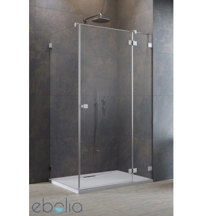 Kabina prysznicowa 80x70 Essenza Pro 8 Brushed Nickel KDJ Radaway (10480512-01-01R + 10520245-91-01R + 10540070-01-01)