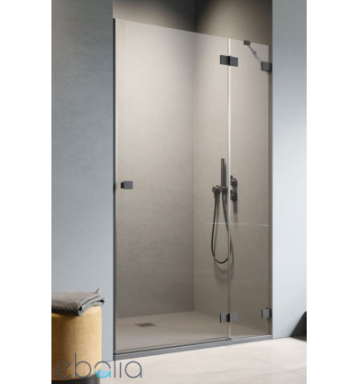 Drzwi prysznicowe 80 Essenza Pro 8 Black DWJ Radaway (10480512-01-01R + 10510240-54-01R)