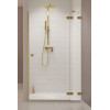 Drzwi prysznicowe 80 Essenza Pro 8 Brushed Gold DWJ Radaway (10480512-01-01R + 10510240-99-01R)