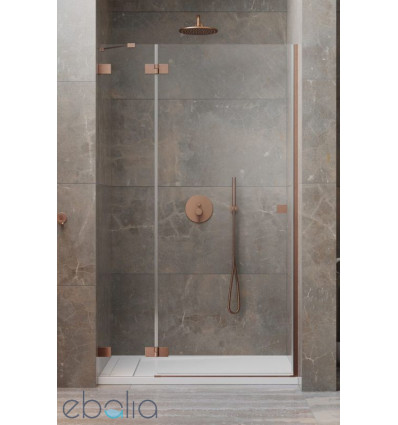 Drzwi prysznicowe 80 Essenza Pro 8 Brushed Copper DWJ Radaway (10480512-01-01L + 10510240-93-01L)