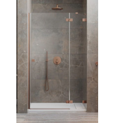 Drzwi prysznicowe 80 Essenza Pro 8 Brushed Copper DWJ Radaway (10480512-01-01R + 10510240-93-01R)