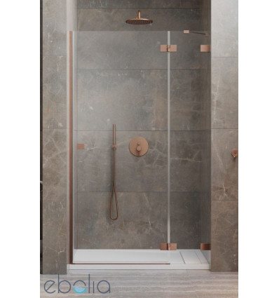 Drzwi prysznicowe 80 Essenza Pro 8 Brushed Copper DWJ Radaway (10480512-01-01R + 10510240-93-01R)