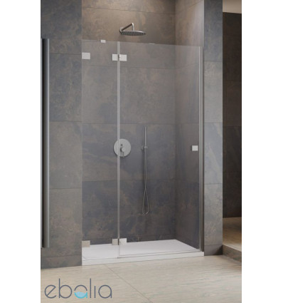 Drzwi prysznicowe 80 Essenza Pro 8 Brushed Nickel DWJ Radaway (10480512-01-01L + 10510240-91-01L)