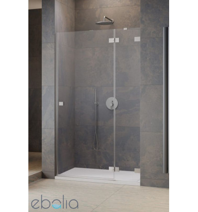 Drzwi prysznicowe 80 Essenza Pro 8 Brushed Nickel DWJ Radaway (10480512-01-01R + 10510240-91-01R)