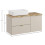 Zestaw z blatem 100cm, szafką z koszem na pranie i umywalką Magic Dalia Cashmere Comad (SET-DC B NAT CREMONA 100CM UN MAGIC LB)