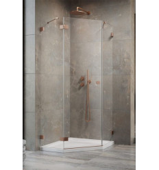 Kabina prysznicowa 80x80 Essenza Pro 8 Brushed Copper PTJ Radaway (10530000-93-01L + 10530100-01-01)