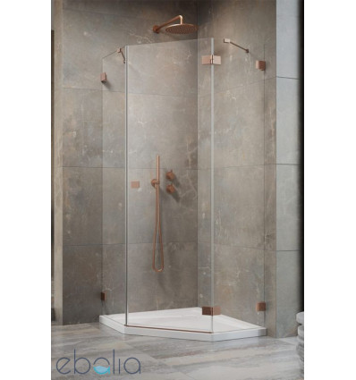 Kabina prysznicowa 80x90 Essenza Pro 8 Brushed Copper PTJ Radaway (10530000-93-01R + 10530400-01-01)