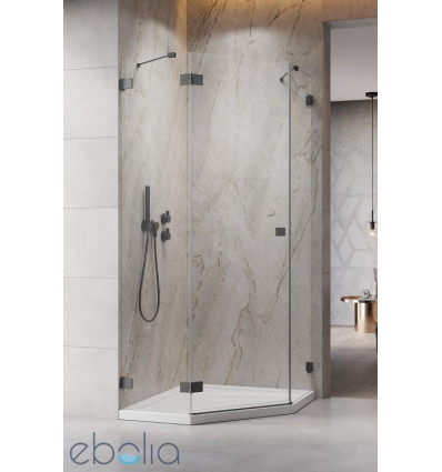 Kabina prysznicowa 80x80 Essenza Pro 8 Brushed GunMetal PTJ Radaway (10530000-92-01L + 10530100-01-01)