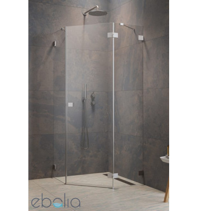Kabina prysznicowa 80x90 Essenza Pro 8 Brushed Nickel PTJ Radaway (10530000-91-01R + 10530400-01-01)