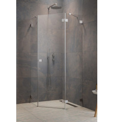 Kabina prysznicowa 80x90 Essenza Pro 8 Brushed Nickel PTJ Radaway (10530000-91-01R + 10530400-01-01)