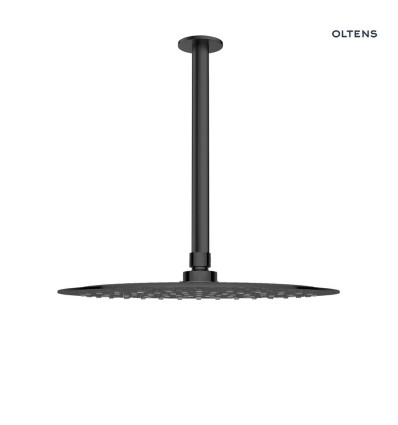 Deszczownica 30 cm okrągła z ramieniem sufitowym Aera czarny mat Vindel Oltens (36081300)