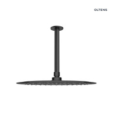 Deszczownica 30 cm okrągła z ramieniem sufitowym Aera czarny mat Vindel Oltens (36082300)