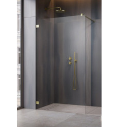 Ścianka prysznicowa 130 Essenza Pro 8 Brushed Gold Walk-in II Radaway (1012130-99-01)