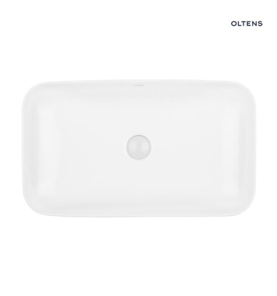 Umywalka 61x35 cm nablatowa prostokątna biała Hadsel Oltens (40326000)