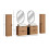 Zestaw meblowy 140 z blatem, umywalkami, szafkami wysokimi i lustrami LED Adel Oak Comad (SET-ADO B NAT WOTAN 140CM UN MAGIC HC)