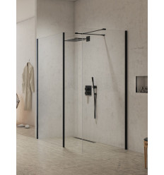 Kabina walk-in narożna 90/90/70 New Modus Black New Trendy (EXK-0065/EXK-0097/EXK-0090)