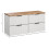 Zestaw meblowy 120 cm z blatem Adel White Comad (SET-ADW B NAT WOTAN 120CM)