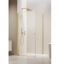 Kabina prysznicowa 80x70 Nes Brushed Light Gold KDJ I Radaway (10022080-98-01L + 10039070-01-01)