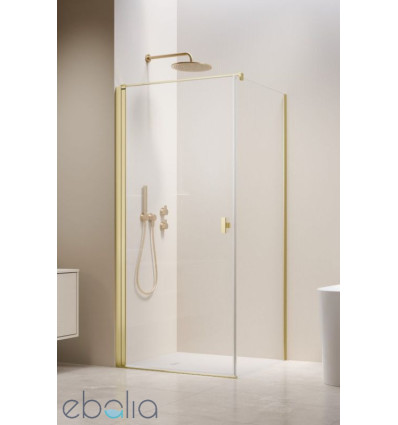 Kabina prysznicowa 80x70 Nes Brushed Light Gold KDJ I Radaway (10022080-98-01L + 10039070-01-01)