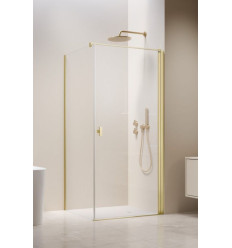 Kabina prysznicowa 80x70 Nes Brushed Light Gold KDJ I Radaway (10022080-98-01R + 100K39070-01-01)