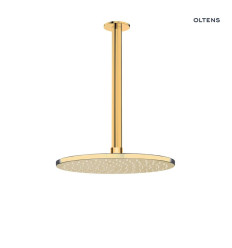 Deszczownica 22 cm okrągła z ramieniem sufitowym Aera złoty połysk Atran Oltens (36084800)