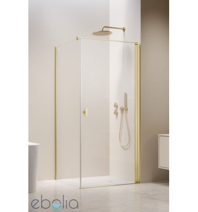 Kabina prysznicowa 80x70 Nes Brushed Light Gold KDJ I Radaway (10022080-98-01R + 100K39070-01-01)