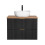 Zestaw meblowy 80 cm z umywalką nablatową Adel Black Comad (SET - ADB B 80CM WOTAN UN 6252)