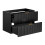 Zestaw meblowy 80 cm z umywalką nablatową Adel Black Comad (SET - ADB B 80CM WOTAN UN 6252)
